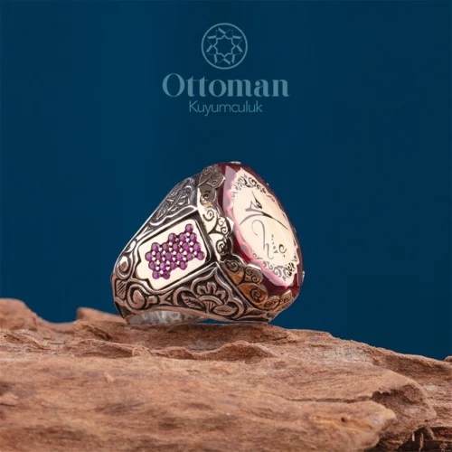 sekizgen-canakkale-35311- Sekizgen Hiç Yazılı Gümüş Erkek Yüzük