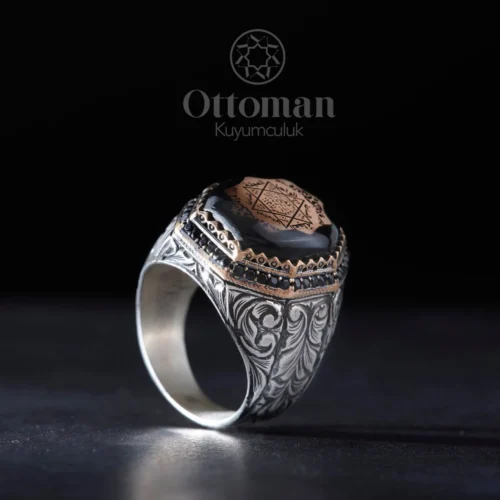 suleyman-muhru-yuzuk--4161- Süleyman Mührü Gümüş Erkek Yüzük
