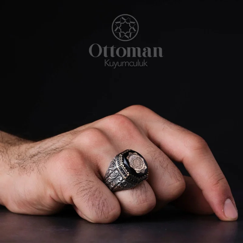 suleyman-muhru-yuzuk-9af69e Süleyman Mührü Gümüş Erkek Yüzük