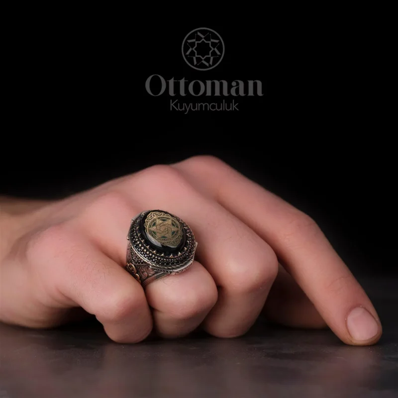 sulh-ask-muhru-e7e-be Sulh Aşk Mührü Gümüş Erkek Yüzük