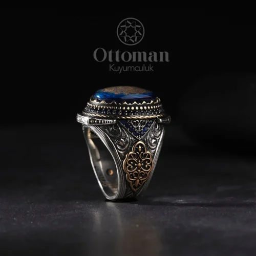 Sulh İnşirah Yazılı Gümüş Erkek Yüzük