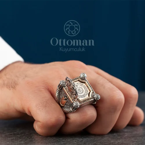 Teslimiyet Model Gümüş Erkek Yüzük