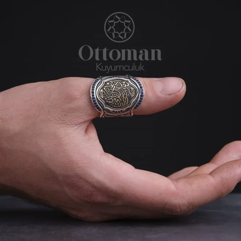 Ve Kefa Biilahi Vekila Gümüş Erkek Yüzük