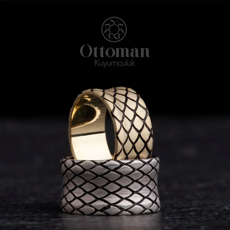 yilan-desenli-cift-alyans-4-c31a Yılan Desenli Gümüş Alyans Set