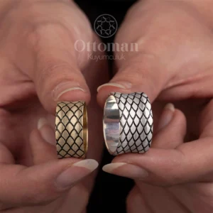 yilan-desenli-cift-alyans--ae19- Yılan Desenli Gümüş Alyans Set