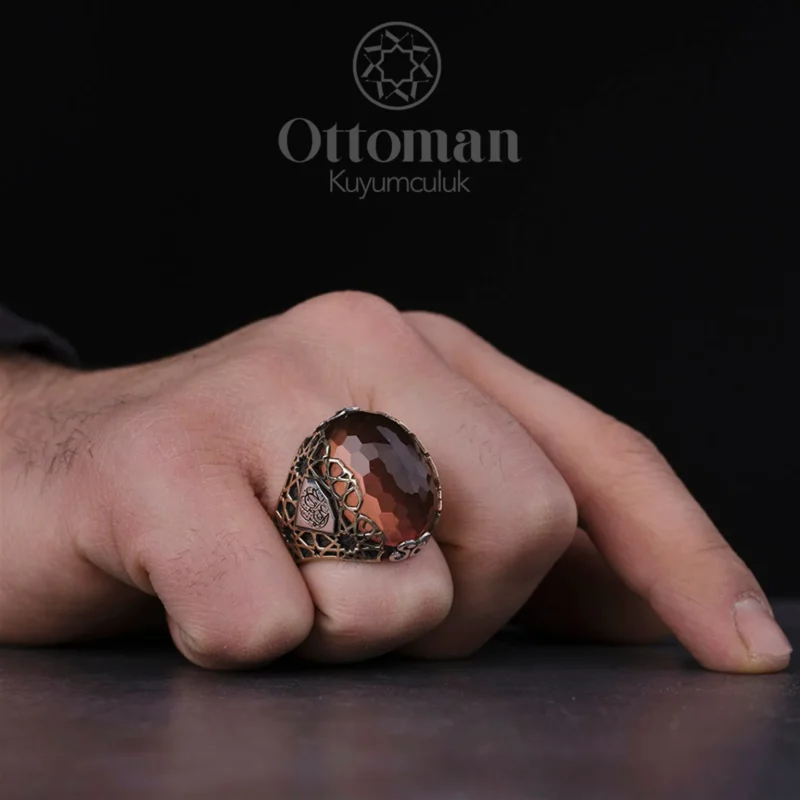 Zultanit Taşlı Gümüş Erkek Yüzük