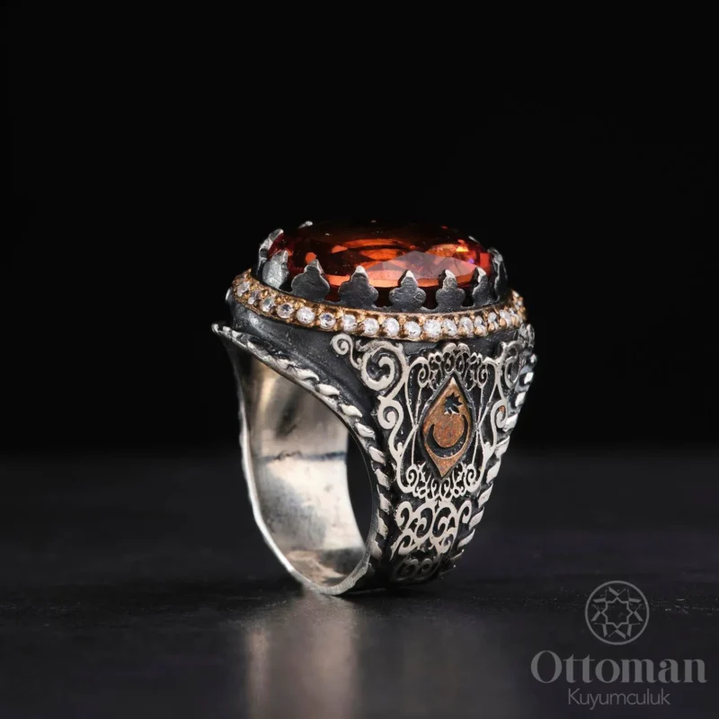 Zultanit Taşlı Gümüş Erkek Yüzük