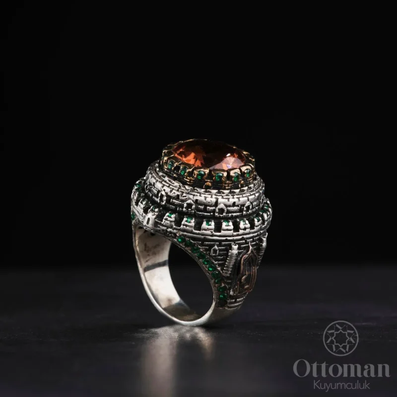 Fatih Sultan Mehmet Zultanit Gümüş Erkek Yüzük