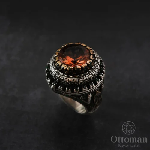 Fatih Sultan Mehmet Zultanit Gümüş Erkek Yüzük