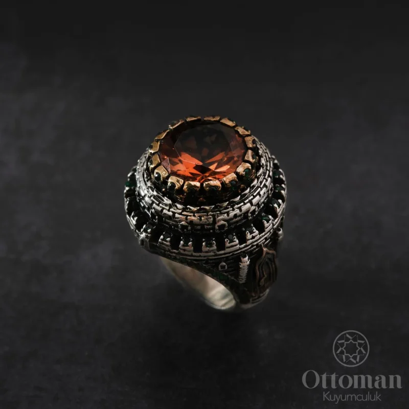 Fatih Sultan Mehmet Zultanit Gümüş Erkek Yüzük