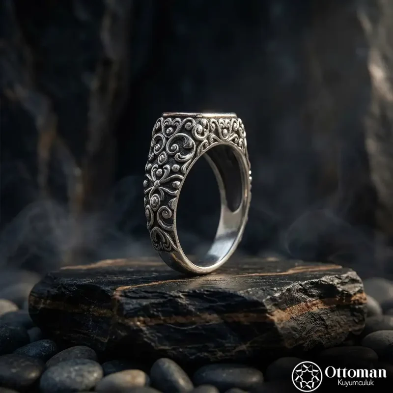 2 Hiç Yazılı Gümüş Erkek Yüzük