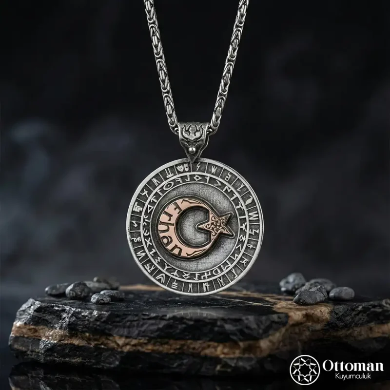 Bozkurt Figürlü Gümüş Erkek Kolye