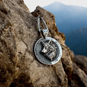 Kurt Gümüş Madalyon Kolye