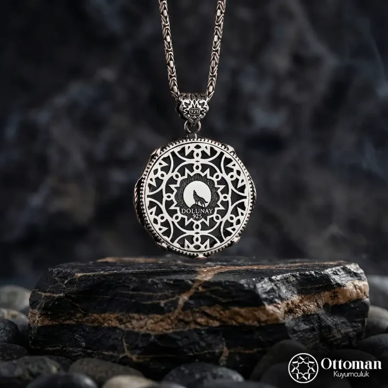 Bozkurt Gümüş Erkek Madalyon Kolye