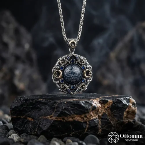 Hz. Süleyman Mührü Gümüş Madalyon Kolye