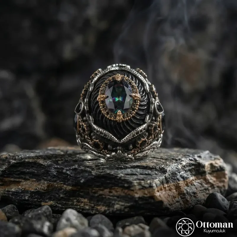 Koleksiyonel Model Gümüş Erkek Yüzük