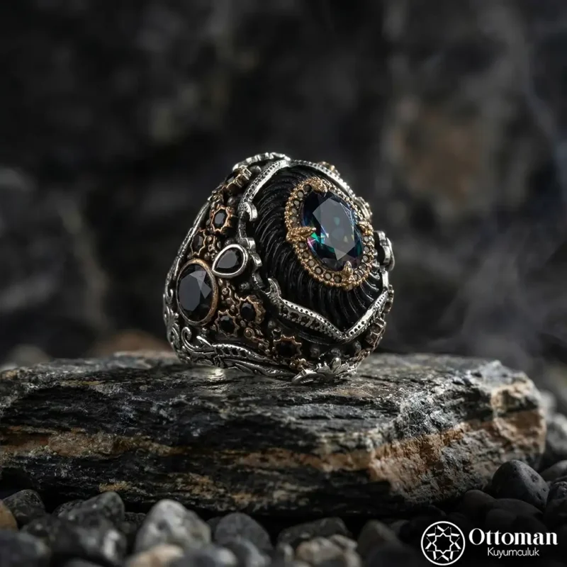 Koleksiyonel Model Gümüş Erkek Yüzük