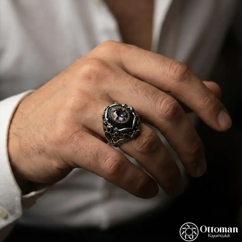 Koleksiyonel Model Gümüş Erkek Yüzük