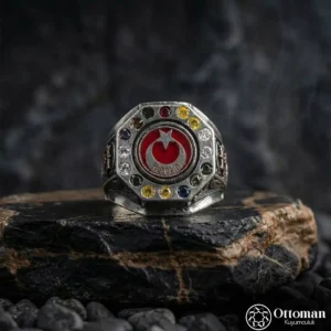 Kişiye Özel 16 Türk Devletli Gümüş Erkek Yüzük