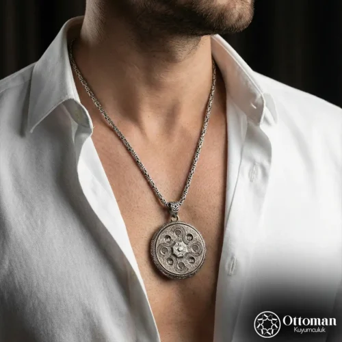 Kişiye Özel Sonsuz Anlam Çift Taraflı Gümüş Kolye