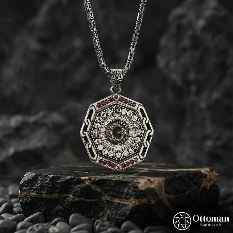 Kutlu Miras 16 Türk Devletli Gümüş Madalyon Kolye