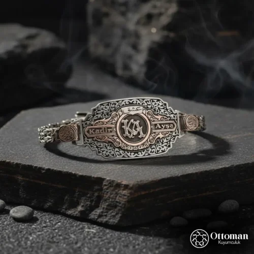 Kişiye ve Eşlere Özel Model Gümüş Bileklik