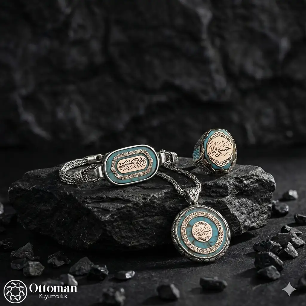 Hasbiyallah Triple Silver Set