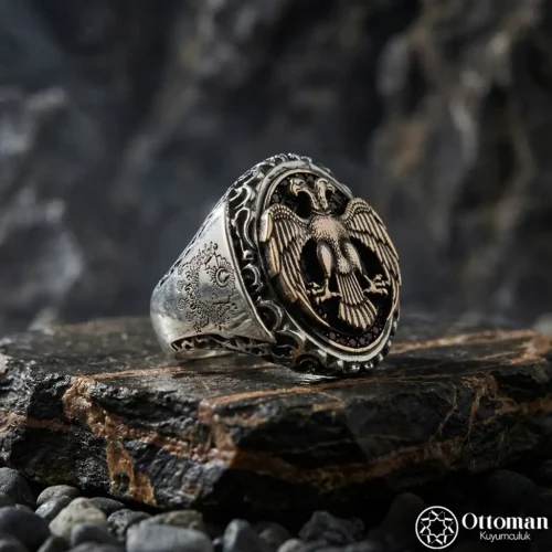 Çift Başlı Kartal Gümüş Yüzük