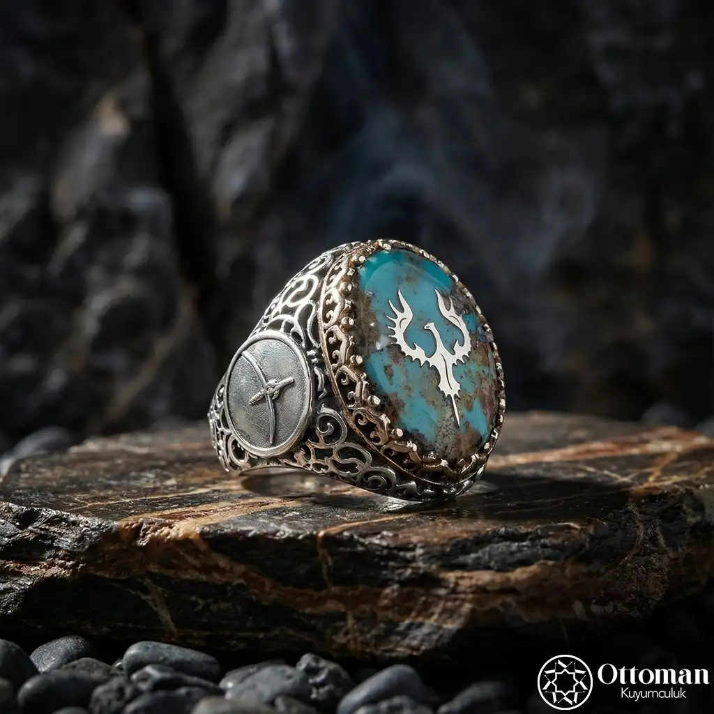 Turquoise Stone-set Silver Ring