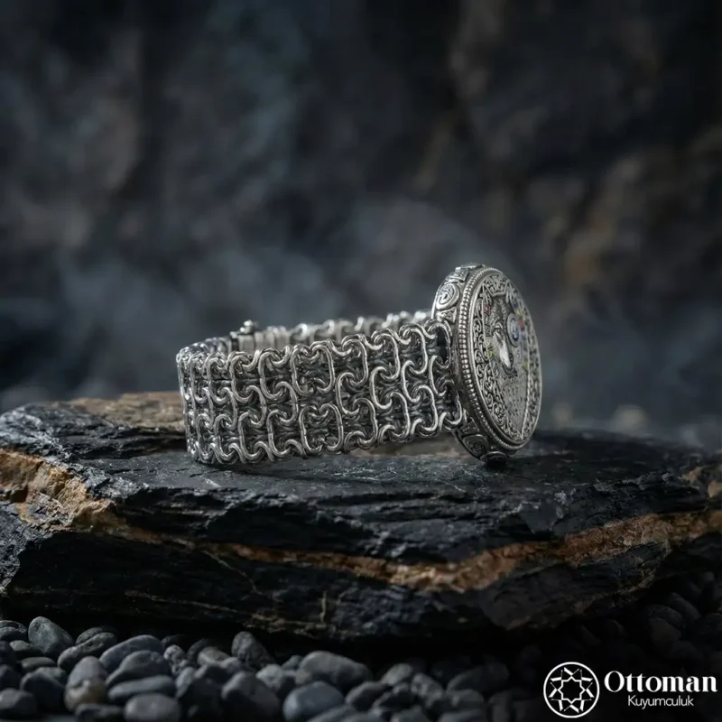 Göktürk Gümüş Erkek Bileklik