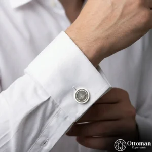Osmanlı Tuğrası Gümüş Kol İğnesi