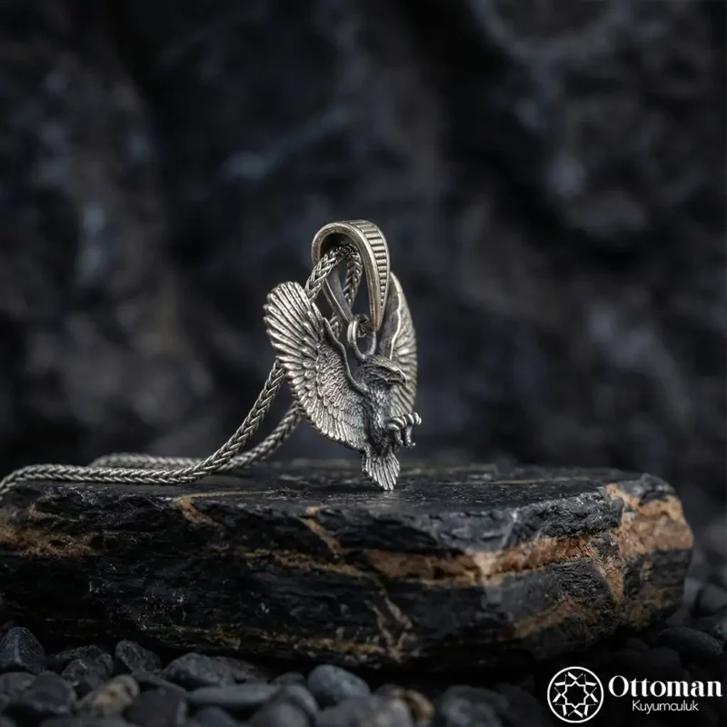 Efsane Kartal Gümüş Erkek Kolye