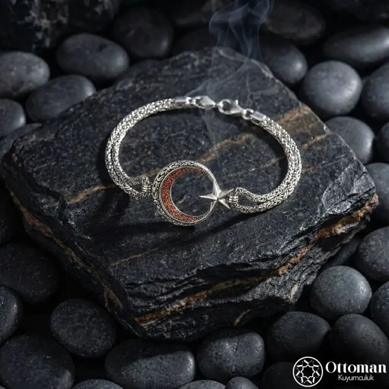 Ay Yıldız Gümüş Bileklik