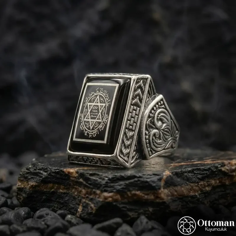 1 Süleyman Mührü Gümüş Erkek Yüzük