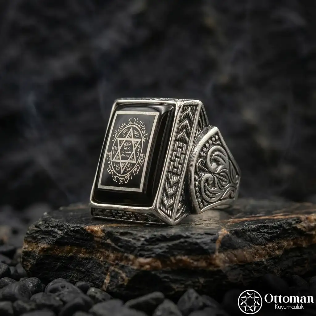Süleyman Mührü Silver Men's Ring