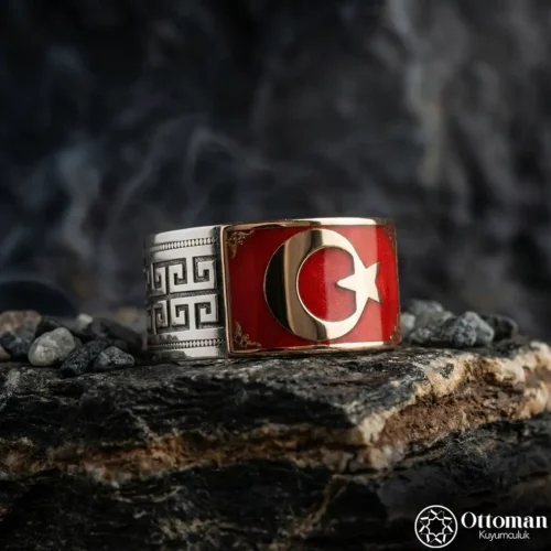 Ayyıldız Gümüş Erkek Yüzük