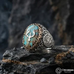 Firuze Taşlı Hiç Gümüş Yüzük