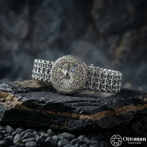 Göktürk Gümüş Erkek Bileklik