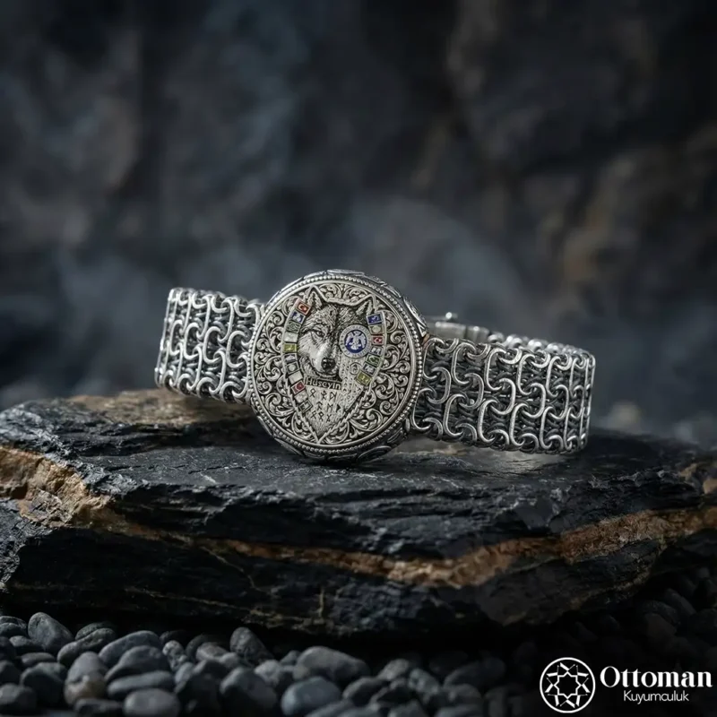 Göktürk Gümüş Erkek Bileklik