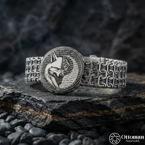 İstiklal Kurt Gümüş Erkek Bileklik