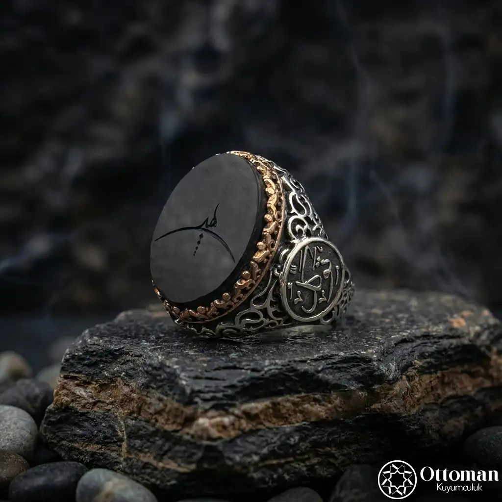 Engraved Silver Men's Ring