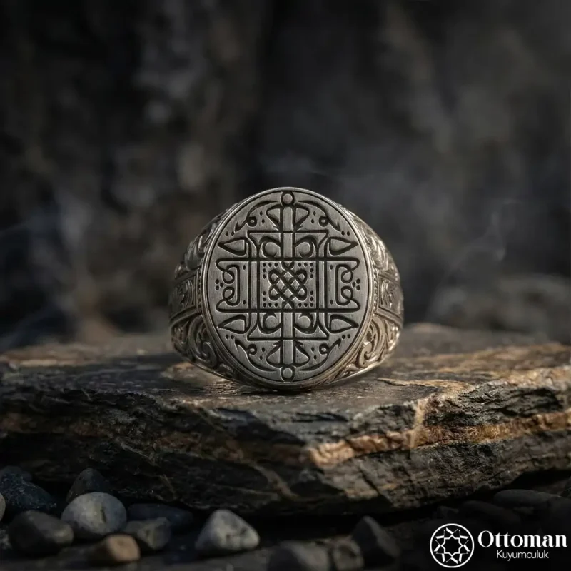 Yavuz Sultan Selim Mührü Gümüş Erkek Yüzük