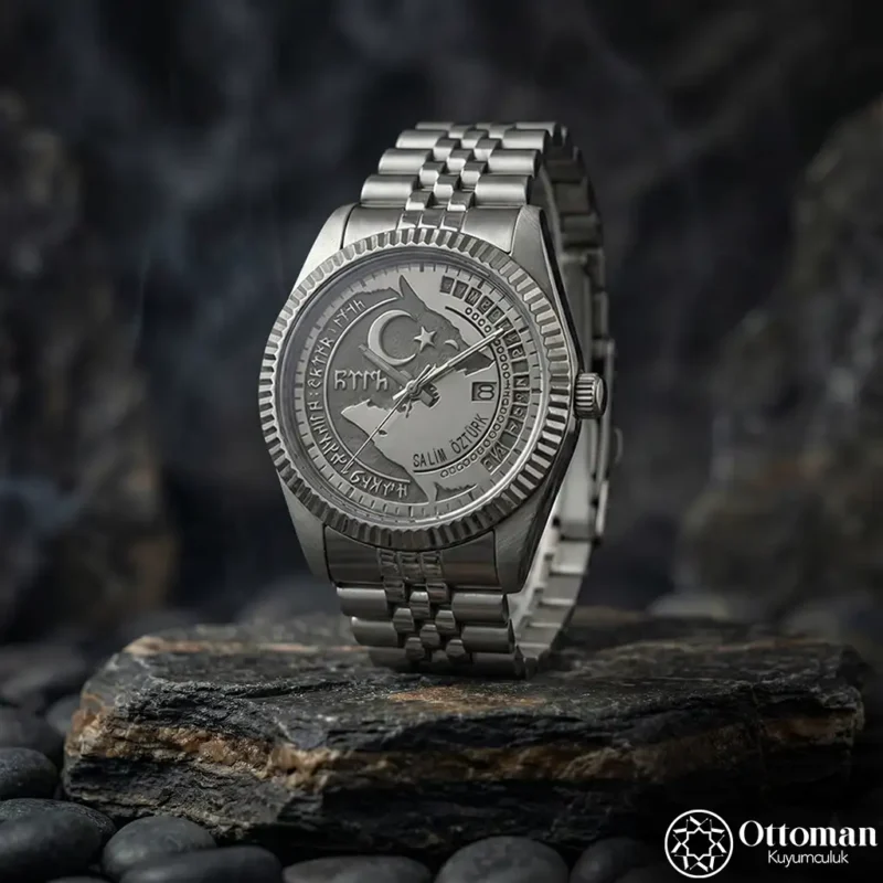 Bozkurt Gümüş Kadranlı Kol Saati Set