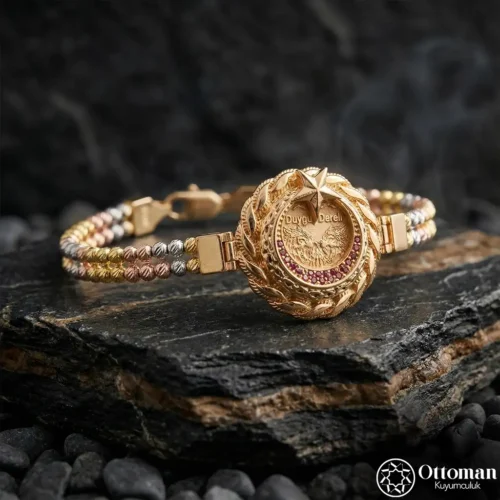 Ayyıldız Motifli Gümüş Bileklik