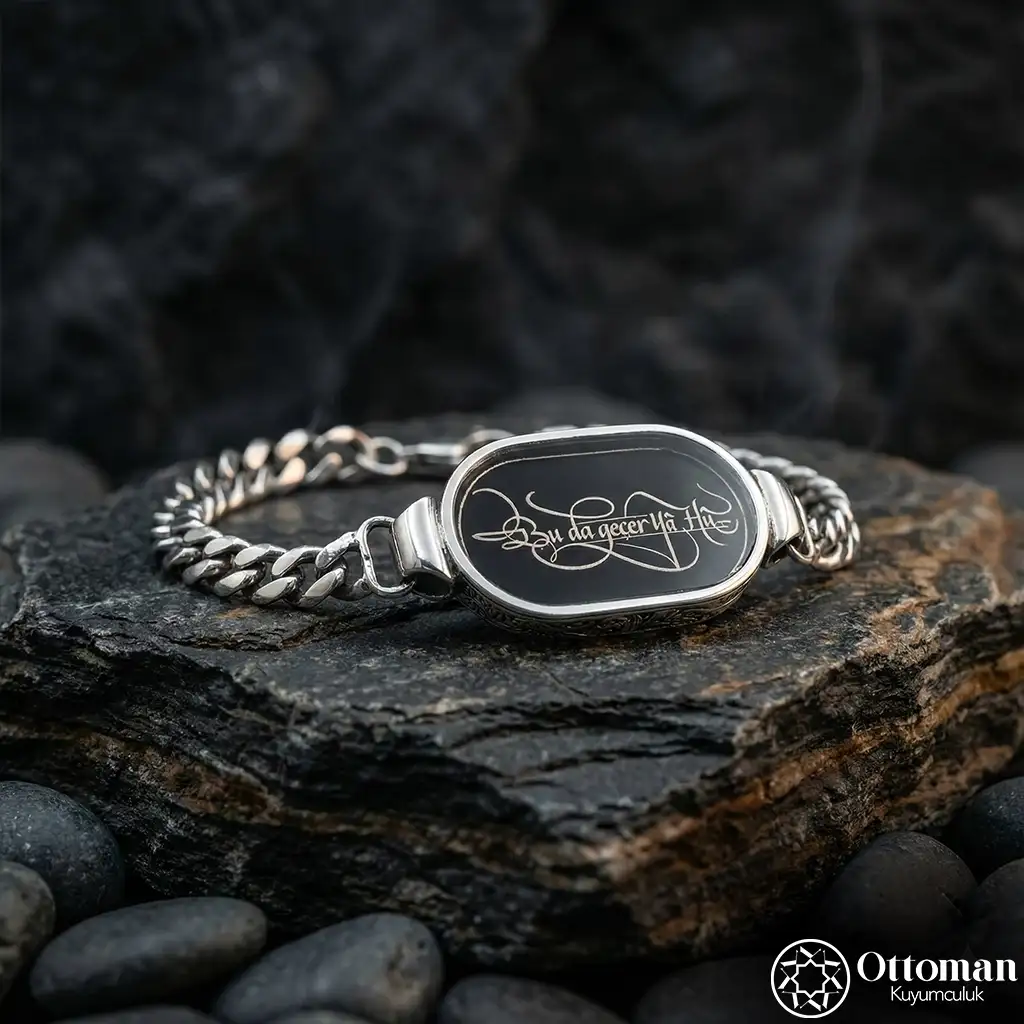 Chain Detailed Silver Bracelet