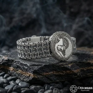 İstiklal Kurt Gümüş Erkek Bileklik