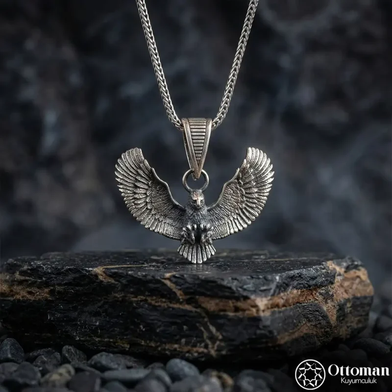 Efsane Kartal Gümüş Erkek Kolye
