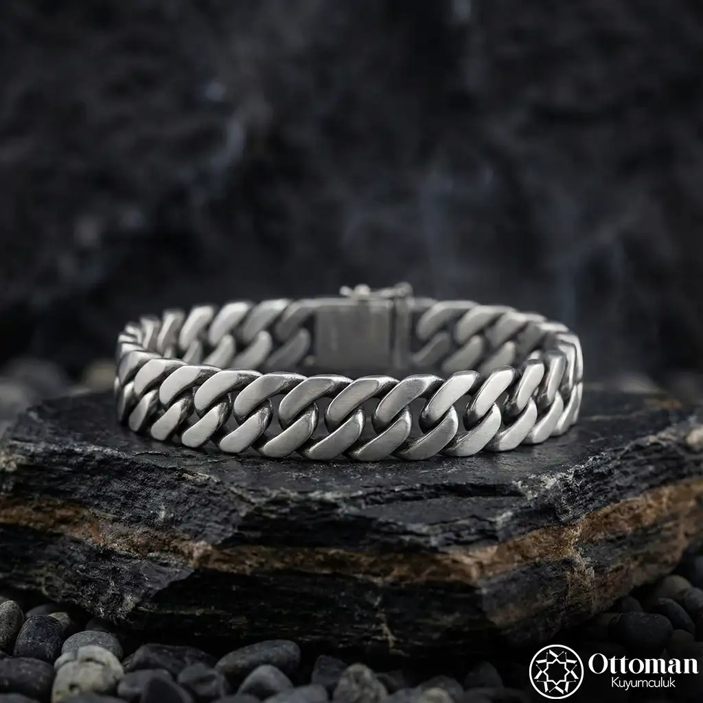 Thick Chain Silver Men's Bracelet