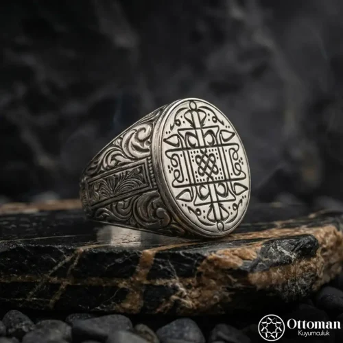 Yavuz Sultan Selim Mührü Gümüş Erkek Yüzük