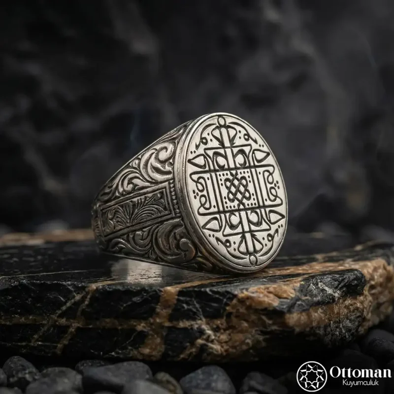 Yavuz Sultan Selim Mührü Gümüş Erkek Yüzük